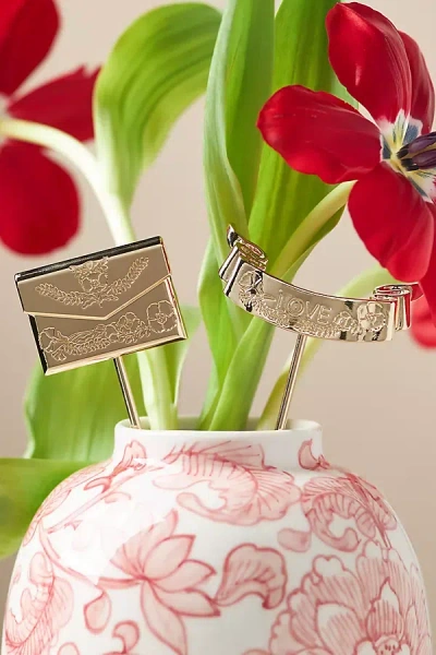 Anthropologie Metal Bouquet Picks In Gold