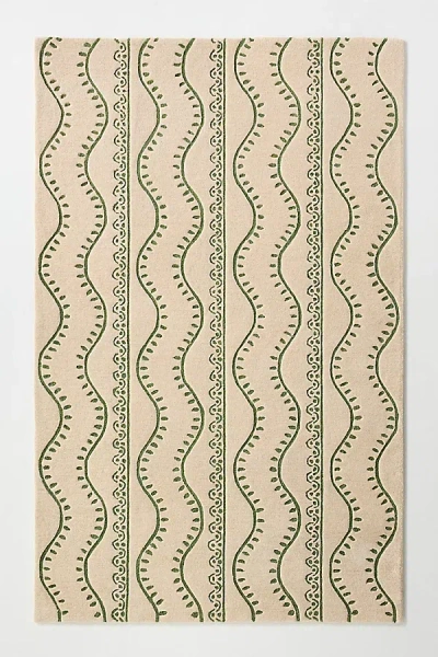 Anthropologie Michaela Tufted Wool Wave Rug In Gray