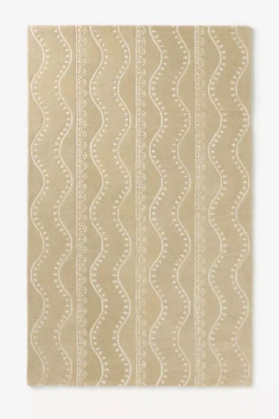 Anthropologie Michaela Tufted Wool Wave Rug In Brown