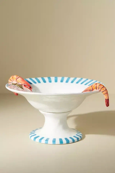Anthropologie Micola Shrimp Serving Bowl In White