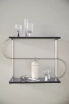 Anthropologie Milana Chrome And Acrylic Bar Shelf In Grey