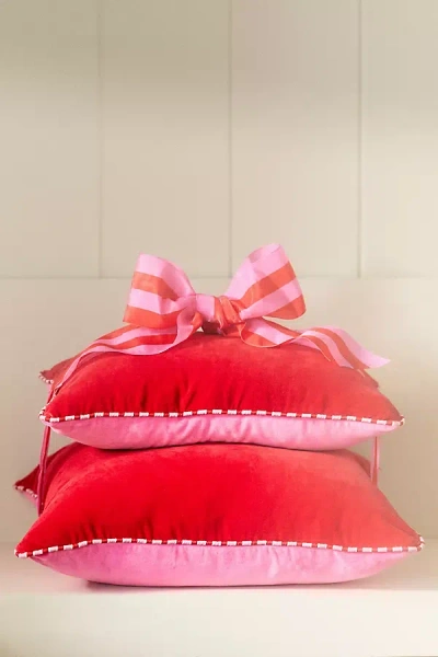 Anthropologie Milo Trova Cushion In Red