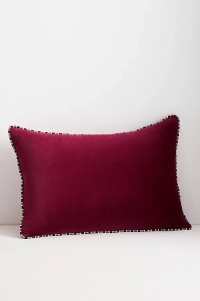 Anthropologie Milo Trova Pillow In Burgundy