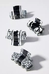 Anthropologie Mini Claw Clips, Set Of 4 In Black