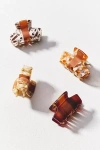 Anthropologie Mini Claw Clips, Set Of 4 In Multi