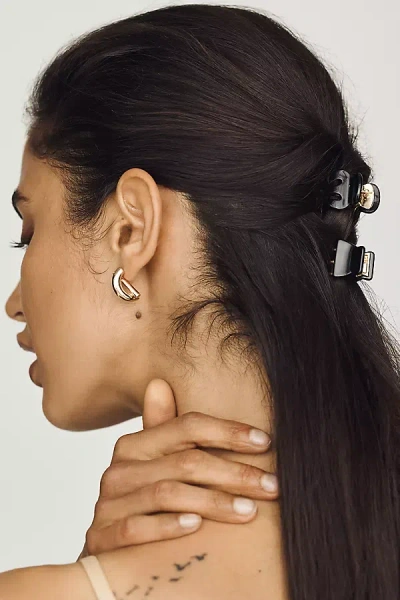 Anthropologie Mini Claw Clips, Set Of 6 In Black
