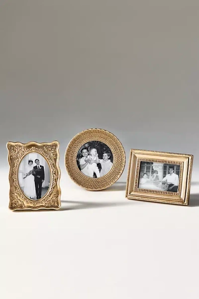 Anthropologie Mini Gold Frames, Set Of 3