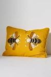 Anthropologie Mirabelle Cotton Embroidered Pillow
