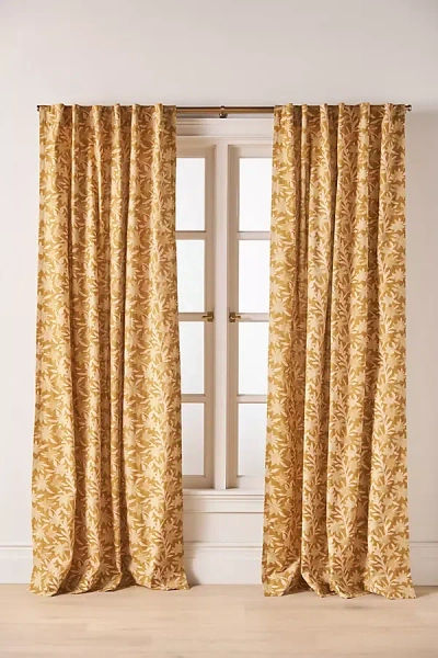 Anthropologie Mireya Printed Cotton Floral Curtain