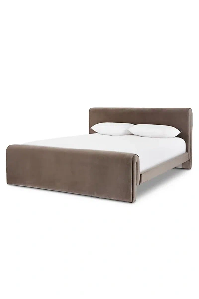 Anthropologie Mitchell Velvet Bed In Brown