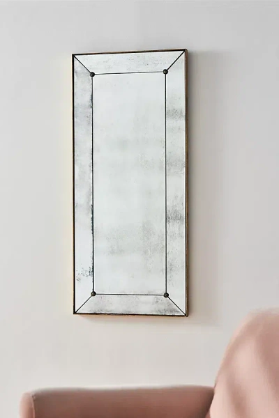 Anthropologie Mitre Corner Distressed Mirror In Gray