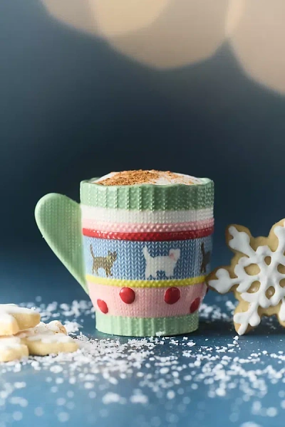 Anthropologie Mitten Stoneware Espresso Cup In Green