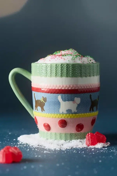 Anthropologie Mitten Stoneware Mug In Multi