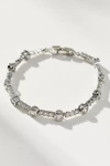 Anthropologie Mixed Crystal Tennis Bracelet In Metallic