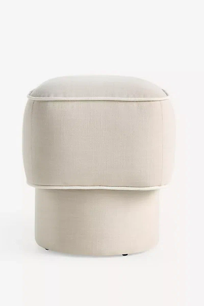 Anthropologie Modella Performance Linen Ottoman