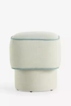 Anthropologie Modella Performance Linen Ottoman In White