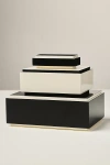 Anthropologie Modern Lacquer Box In Black