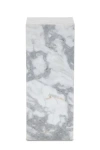 Anthropologie Modern Marble Small Pedestal Accent Table In Gray