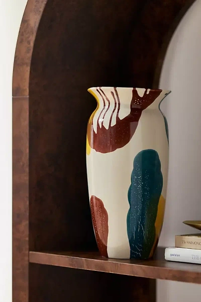 Anthropologie Modern Splatter Vase In Multi