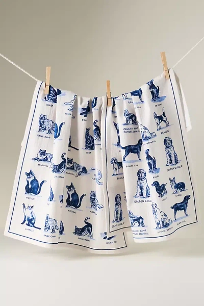 Anthropologie Molly Hatch Dish Towel In Blue