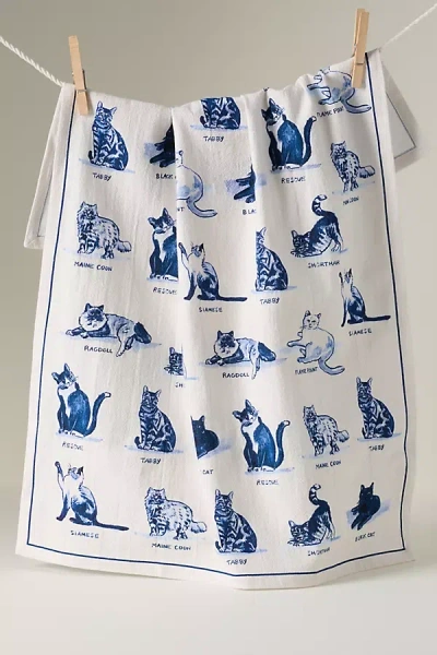 Anthropologie Molly Hatch Dish Towel In Blue