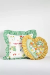 Anthropologie Mom Cotton Embroidered Floral Pillow In Multi