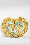 Anthropologie Mom Cotton Embroidered Floral Pillow