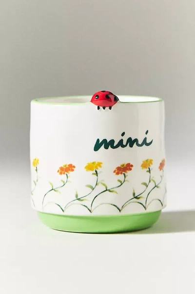 Anthropologie Mom's Garden Pot In White