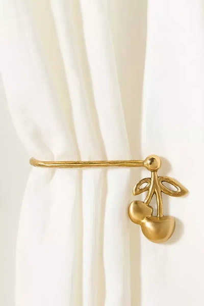 Anthropologie Mon Cheri Cherry Brass Tieback
