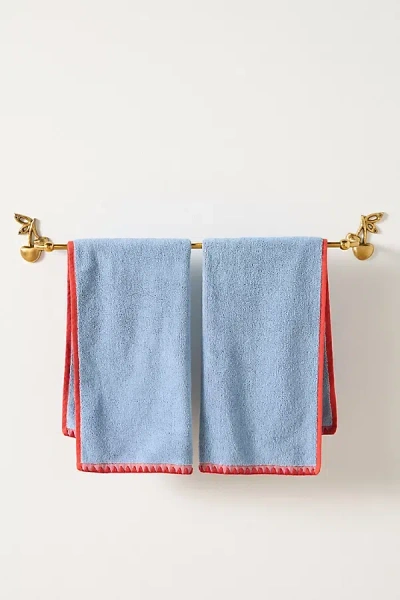 Anthropologie Mon Cheri Cherry Brass Towel Bar In Brown