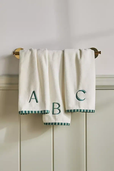 Anthropologie Mono Hand Towel In White