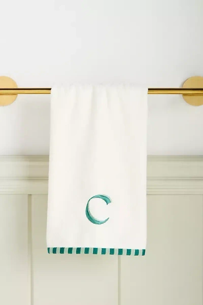 Anthropologie Mono Hand Towel In White