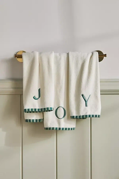 Anthropologie Mono Hand Towel In White