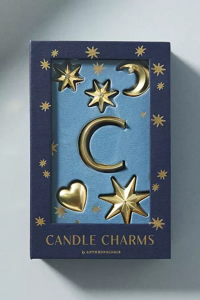 Anthropologie Monogram Candle Charms In Blue