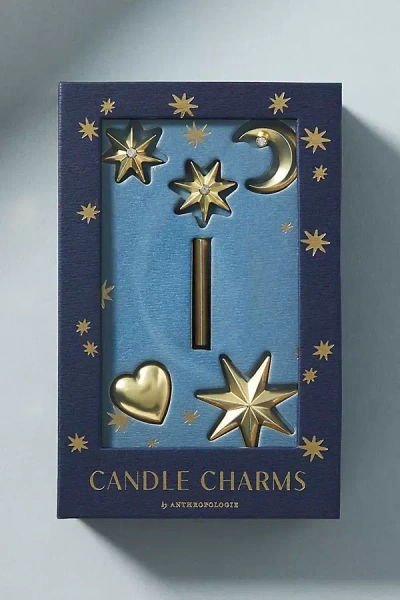 Anthropologie Monogram Candle Charms In Blue