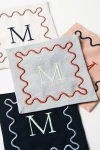 Anthropologie Monogram Cotton Cocktail Napkins, Set Of 4 In Multi