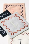 ANTHROPOLOGIE MONOGRAM COTTON COCKTAIL NAPKINS, SET OF 4