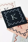 Anthropologie Monogram Cotton Cocktail Napkins, Set Of 4 In Multi