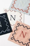 Anthropologie Monogram Cotton Cocktail Napkins, Set Of 4 In Multi