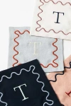 Anthropologie Monogram Cotton Cocktail Napkins, Set Of 4 In Multi