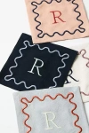 Anthropologie Monogram Cotton Cocktail Napkins, Set Of 4 In Multi