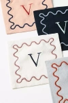 Anthropologie Monogram Cotton Cocktail Napkins, Set Of 4 In Multi