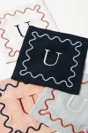 Anthropologie Monogram Cotton Cocktail Napkins, Set Of 4 In Multi