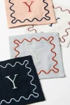Anthropologie Monogram Cotton Cocktail Napkins, Set Of 4 In Multi