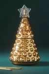 Anthropologie Monogram Tree Woody Fresh Balsam & Cedarwood Glass Jar Candle In Gold