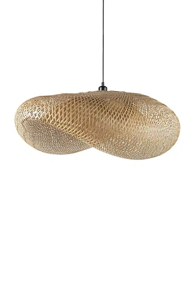 Anthropologie Montez Bamboo Pendant In Gold