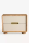 Anthropologie Monza Ash Wood Two-drawer Nightstand