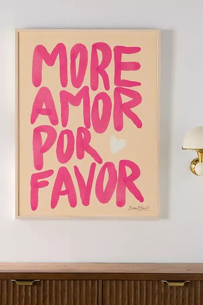 Anthropologie More Amor Por Favor By Baroo Bloom Wall Art In Pink