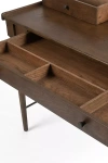 Anthropologie Moreau Oak Three-drawer Writing Desk