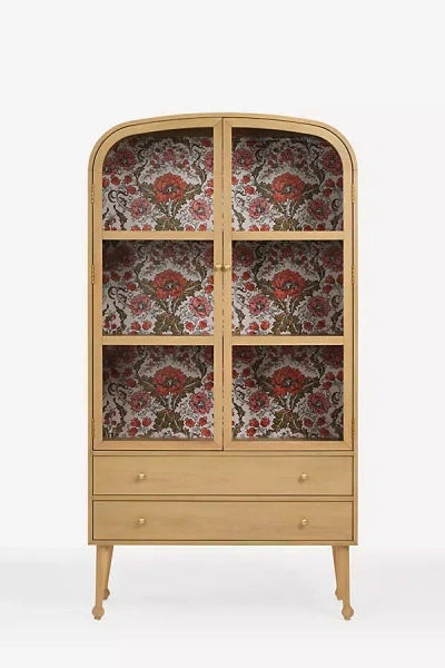 Anthropologie Moretti Oak Curio Cabinet In Brown